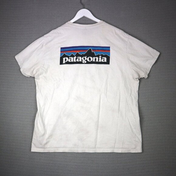 Patagonia Logo Tee Heavily Distressed Tee Mens XL - Picture 1 of 8